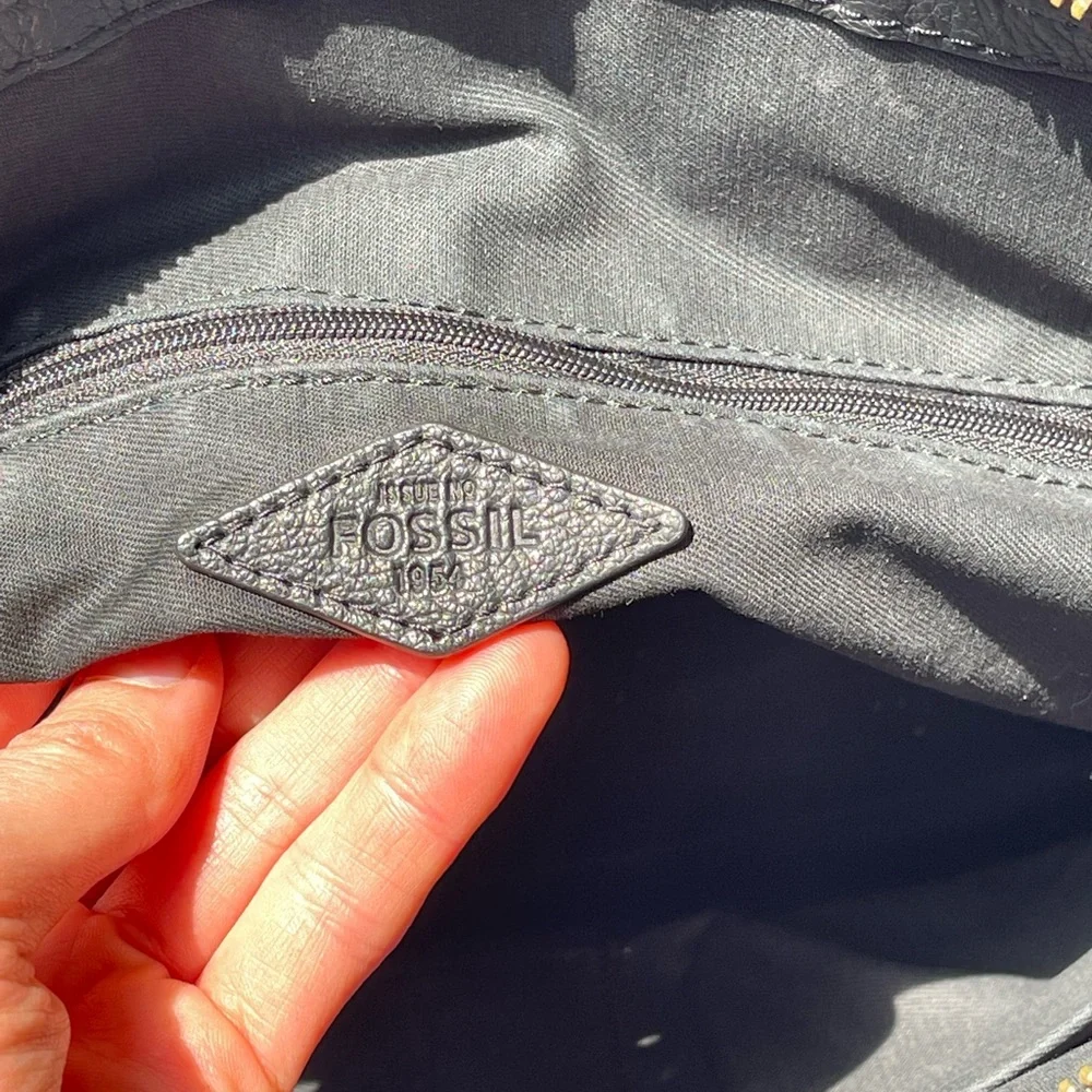Fossil Leather Tote Bag
